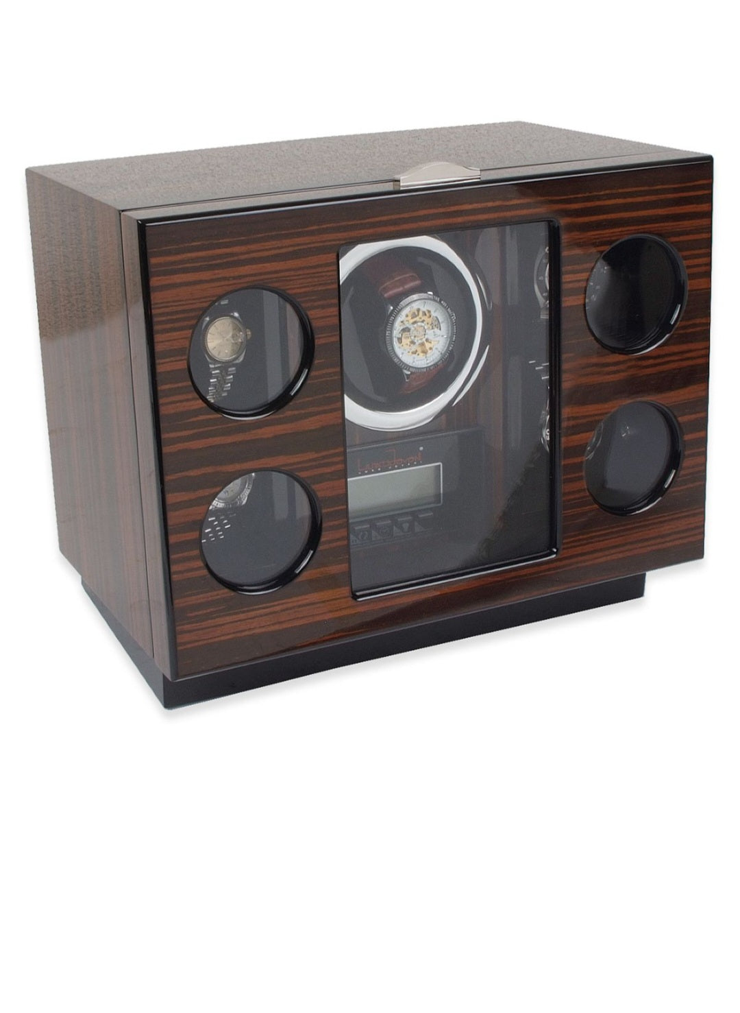 Luxury Ebony Wood Watch
Winder for 5 Timepieces