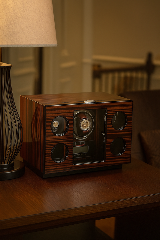 Luxury Ebony Wood Watch
Winder for 5 Timepieces